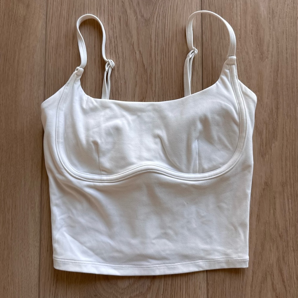 vitaly white cropped sports tank